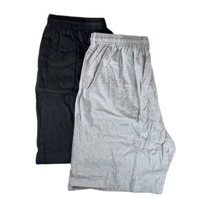 CYZ Men's Lounge Sleep Shorts - Black Grey - 2 pack - 2XL